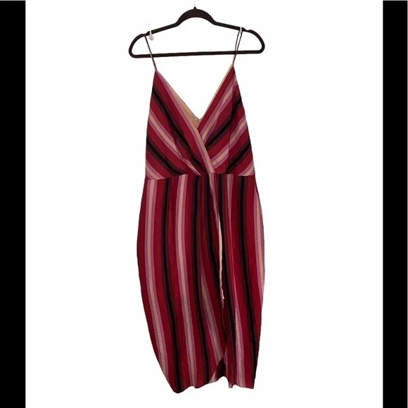 WAYF striped wrap maxi dress 100% polyester sz XXL - Picture 3 of 6